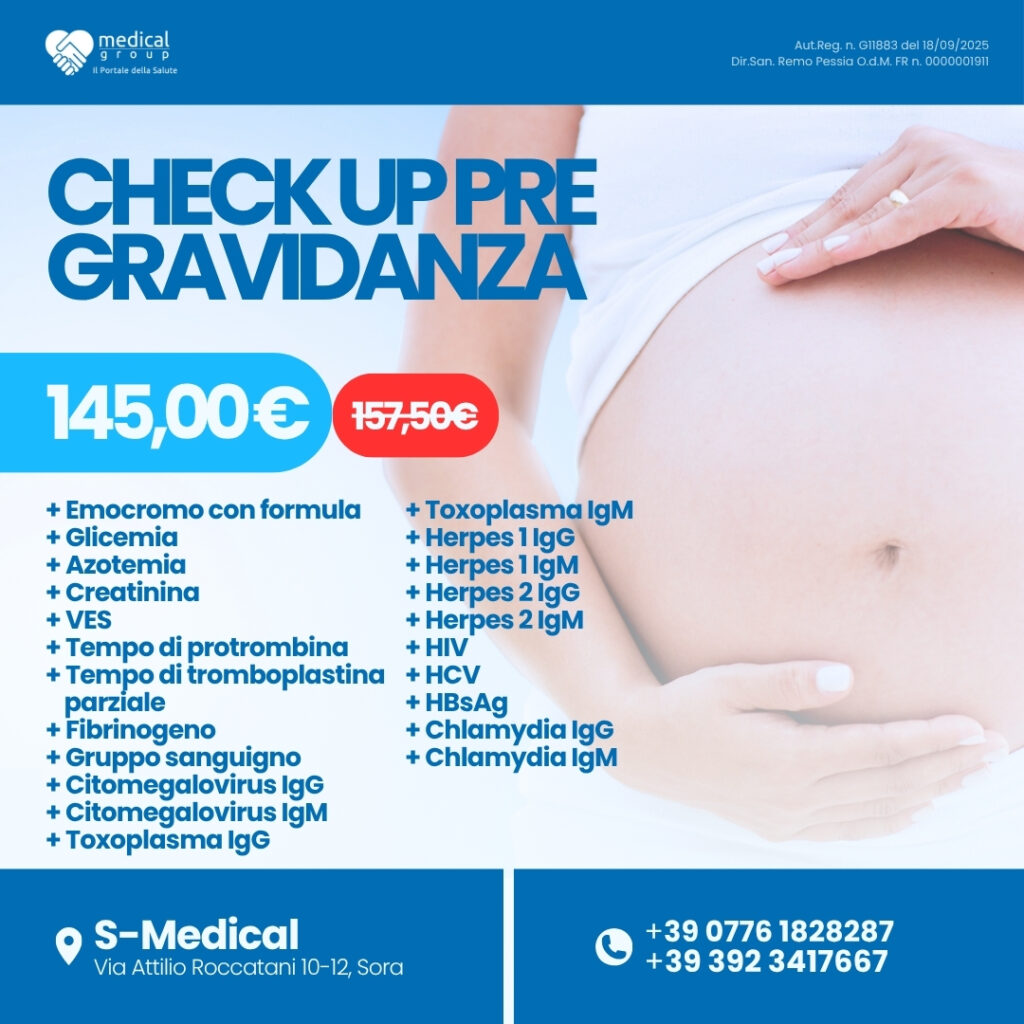 S-MEDICAL PROMO PACCHETTI ANALISI - Check Up Pre Gravidanza