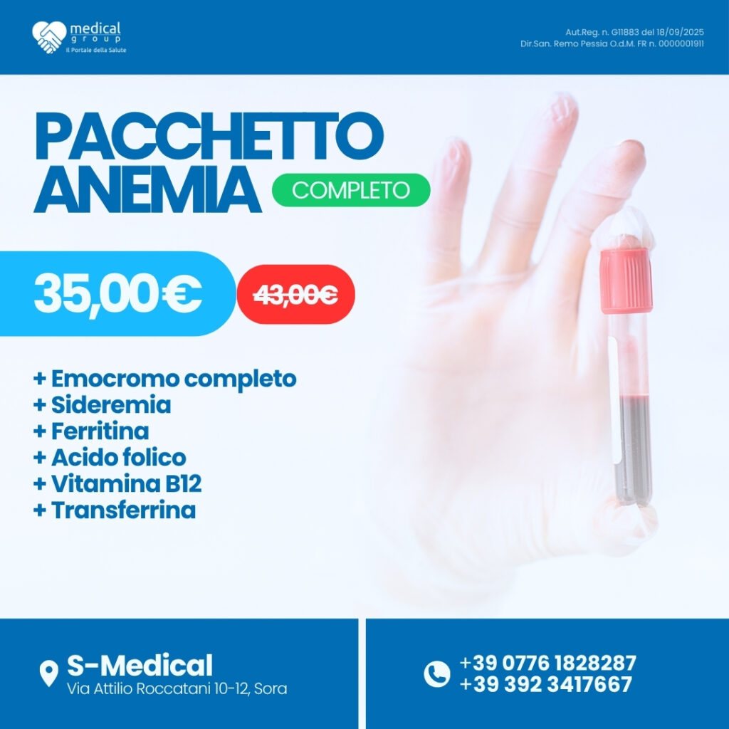 S-MEDICAL PROMO PACCHETTI ANALISI - Pacchetto Anemia Completo