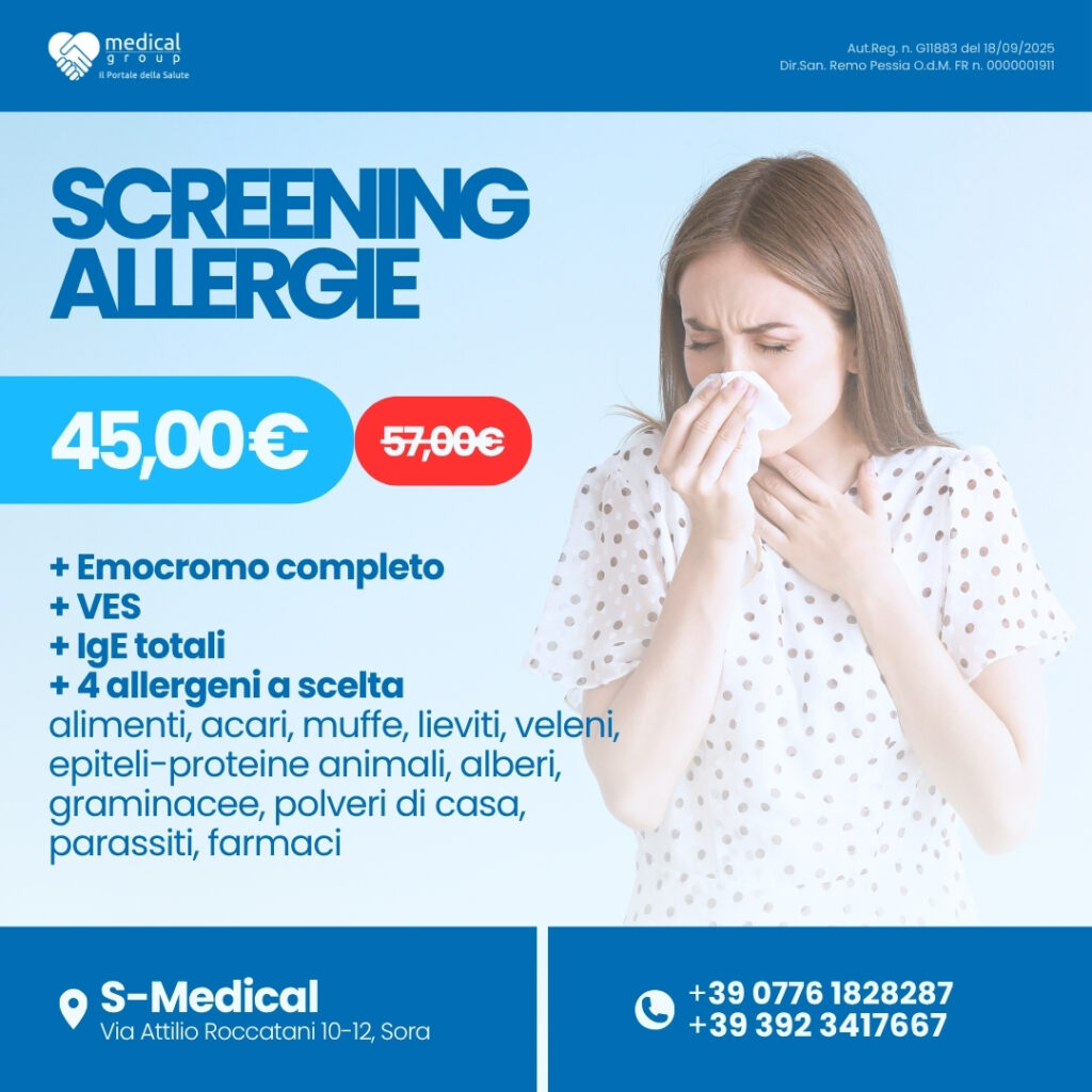 S-MEDICAL PROMO PACCHETTI ANALISI - Screening Allergie