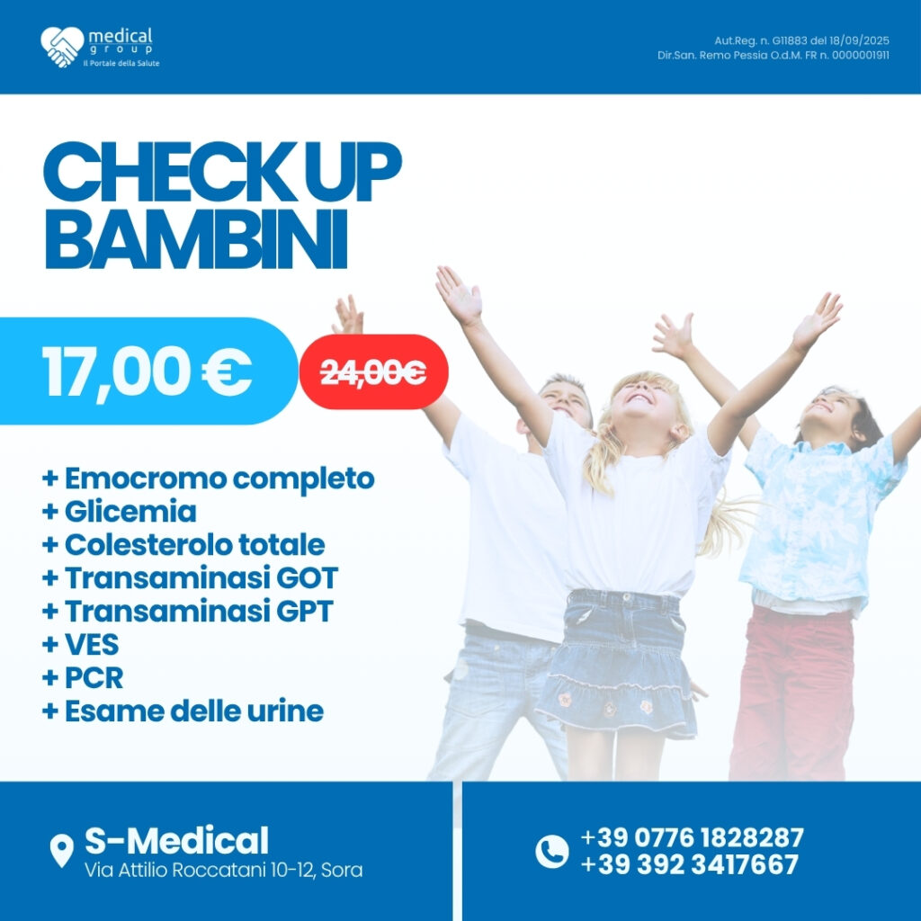 S-MEDICAL PROMO PACCHETTI ANALISI - check up bambini