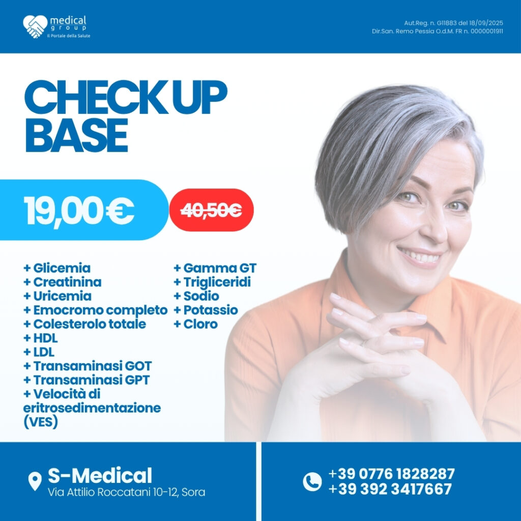 S-MEDICAL PROMO PACCHETTI ANALISI - check up base donna