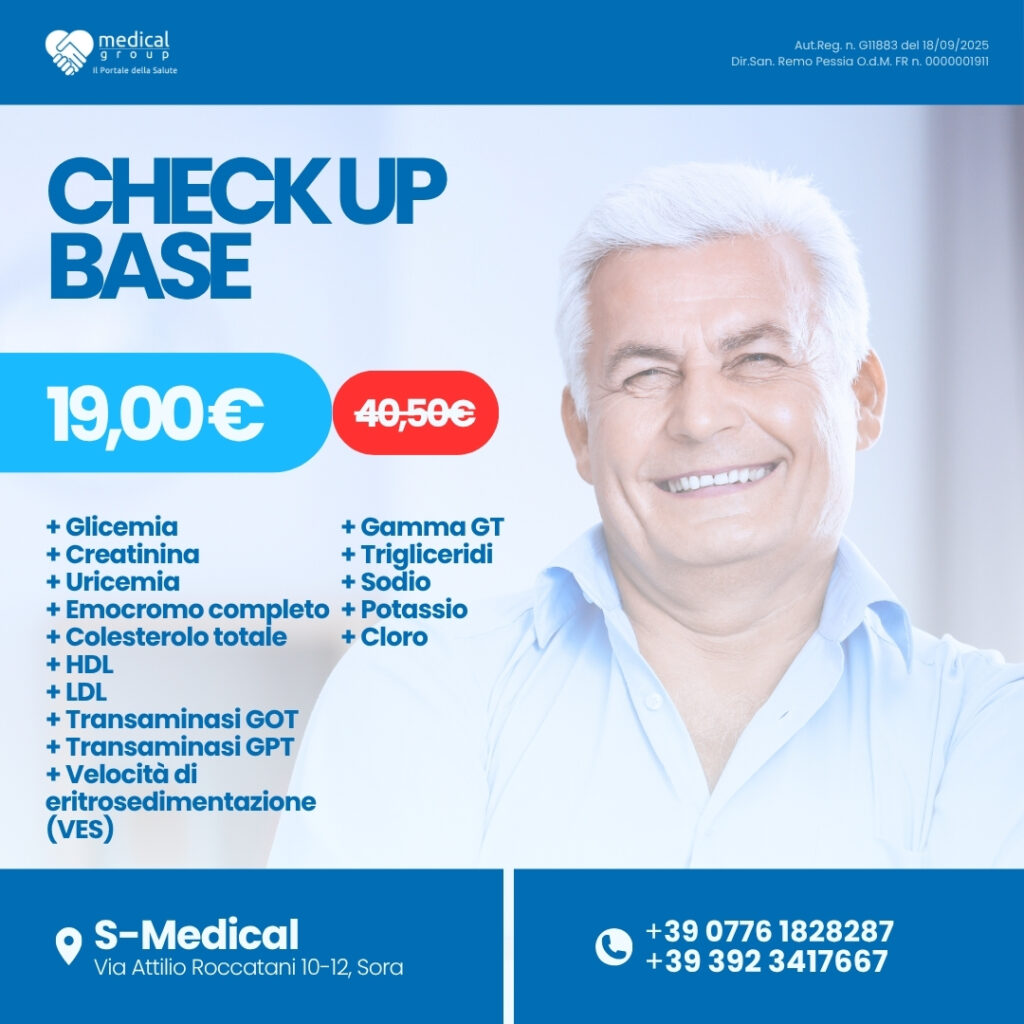 S-MEDICAL PROMO PACCHETTI ANALISI - check up base uomo