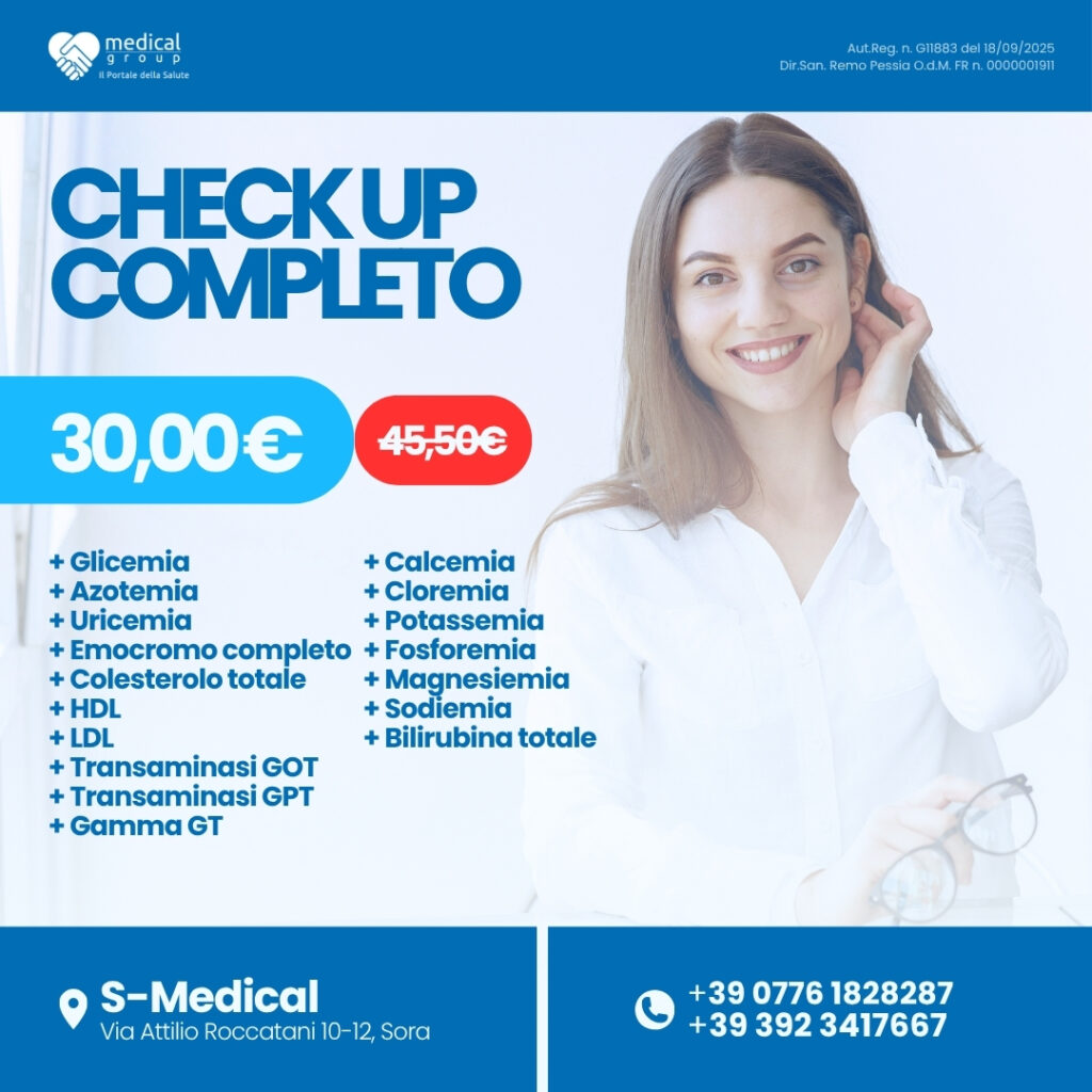 S-MEDICAL PROMO PACCHETTI ANALISI - check up completo donna