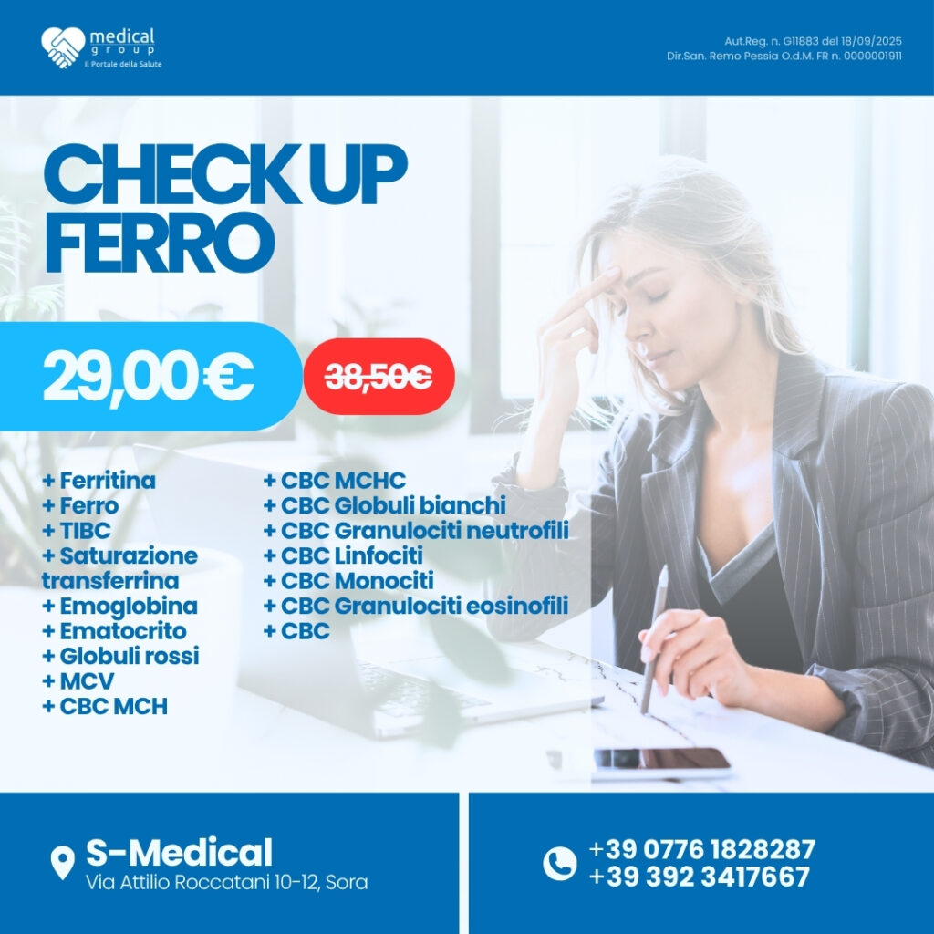 S-MEDICAL PROMO PACCHETTI ANALISI - check up ferro