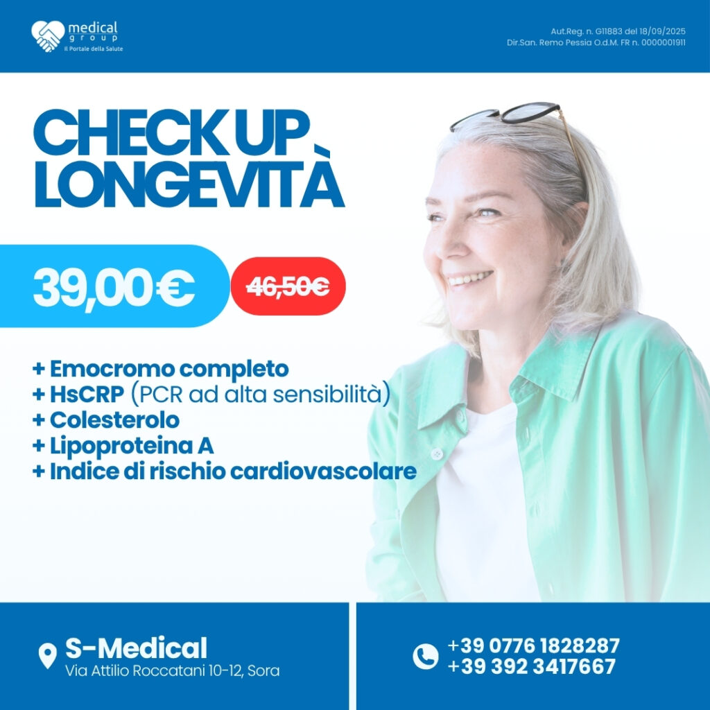 S-MEDICAL PROMO PACCHETTI ANALISI - check up longevità donna