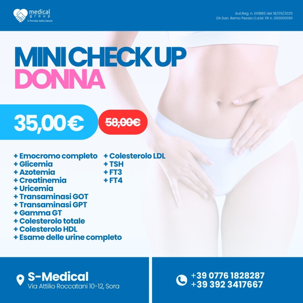 S-MEDICAL PROMO PACCHETTI ANALISI - mini check up donna