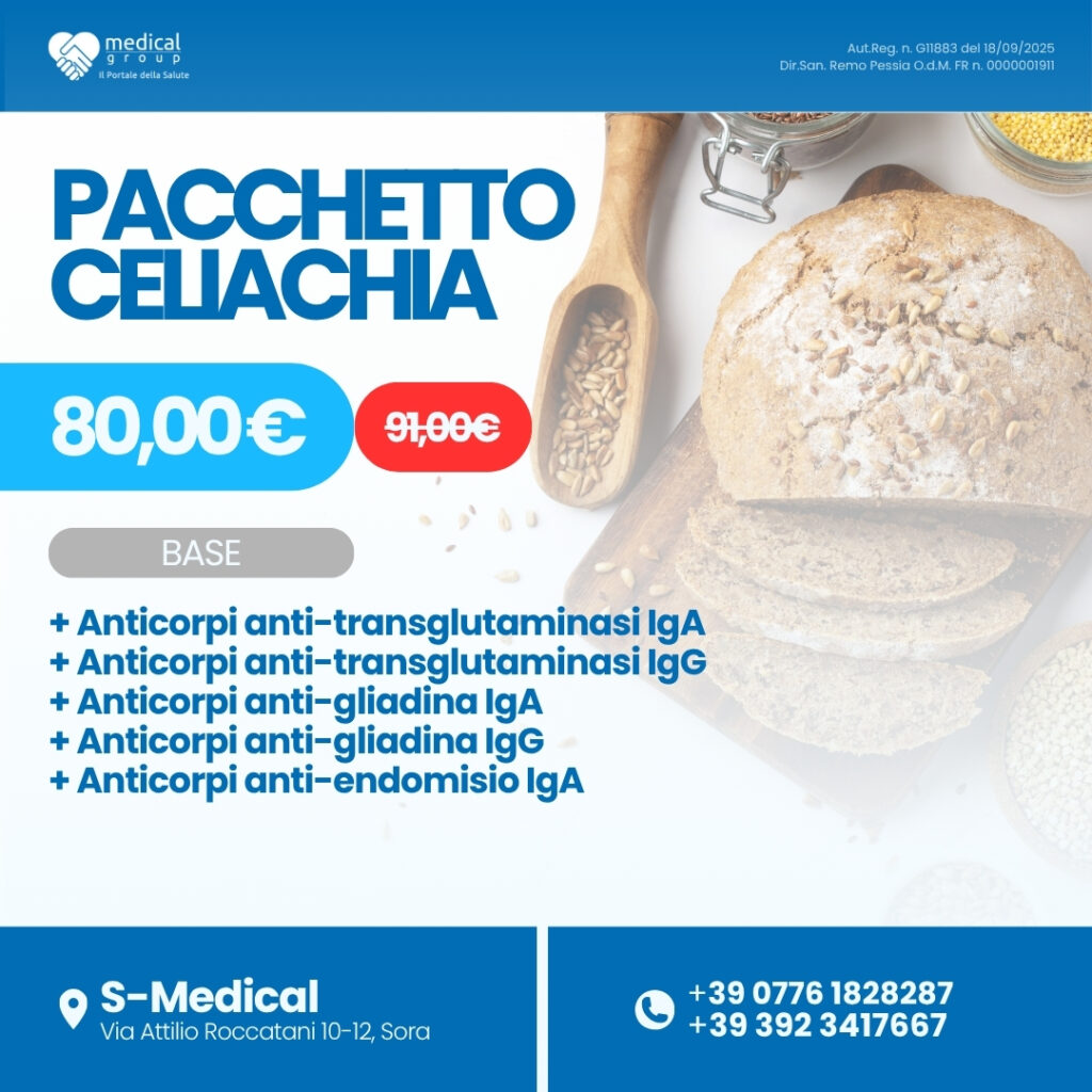 S-MEDICAL PROMO PACCHETTI ANALISI - pacchetto celiachia base