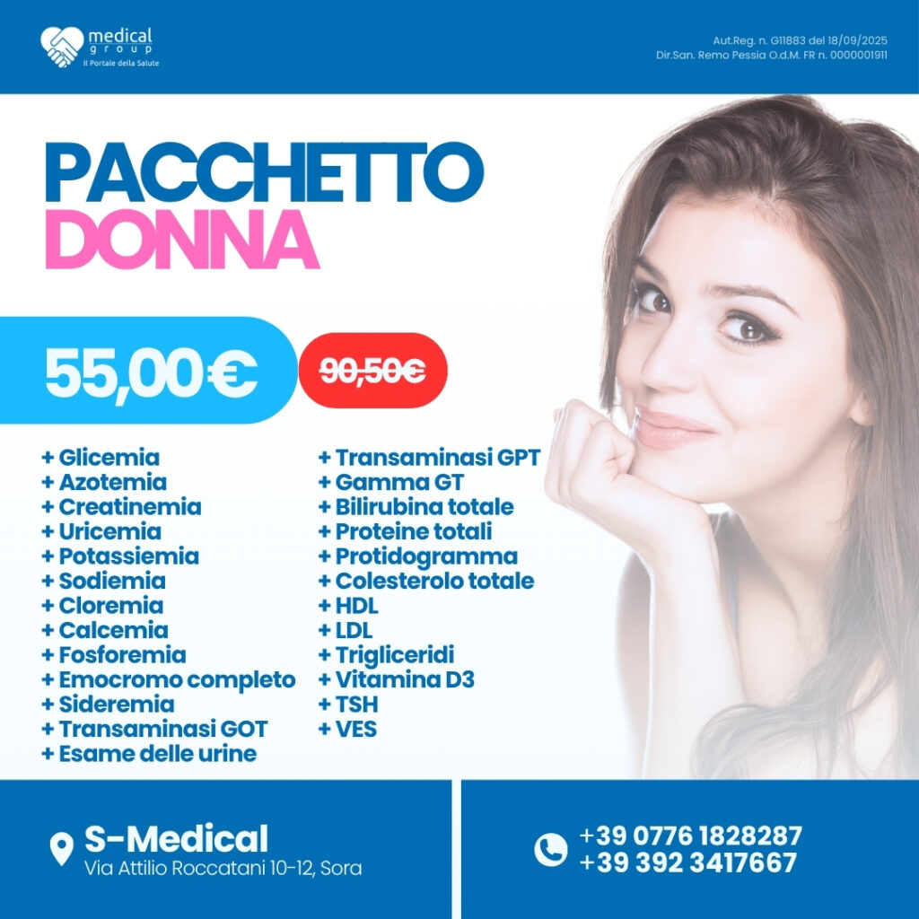 S-MEDICAL PROMO PACCHETTI ANALISI - pacchetto donna