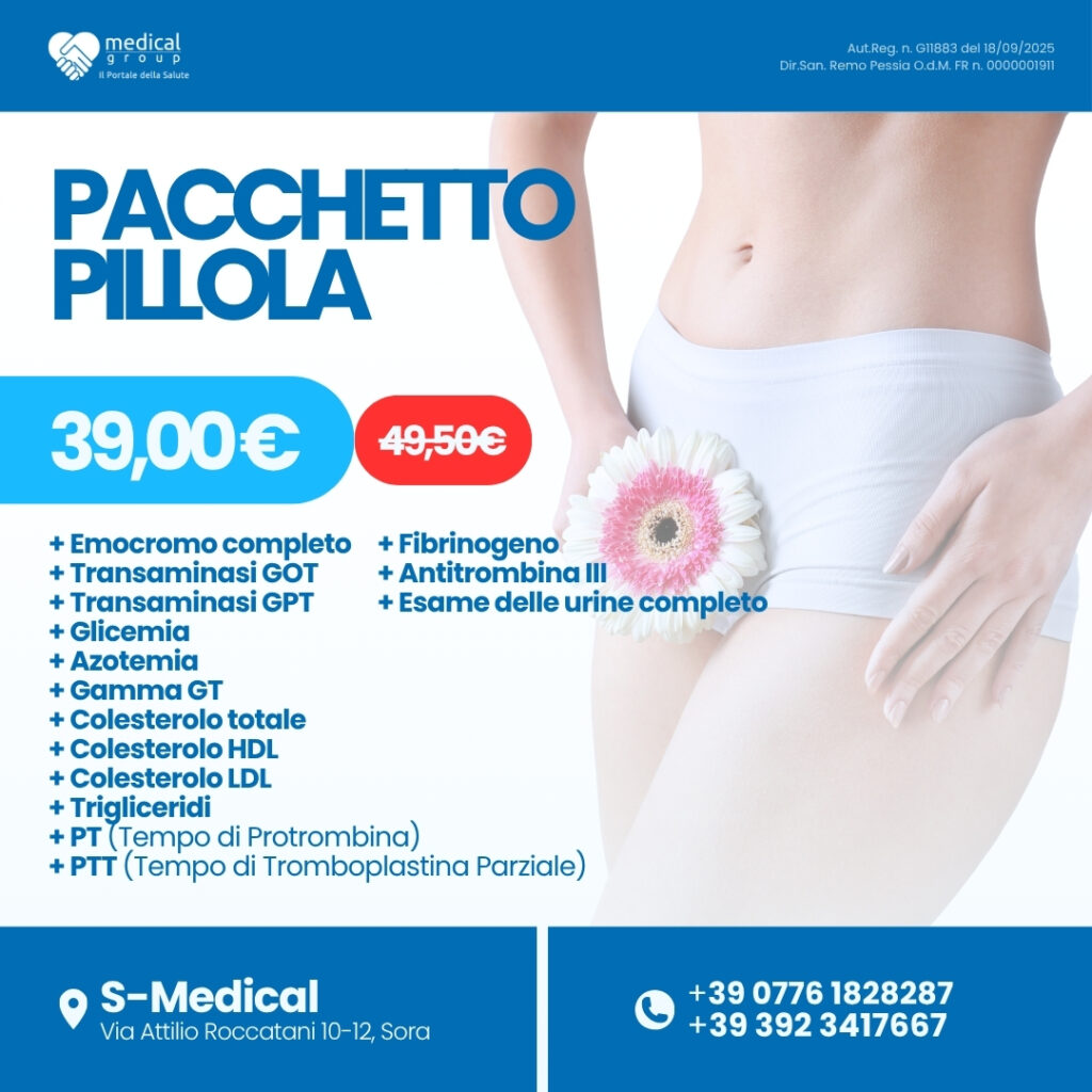 S-MEDICAL PROMO PACCHETTI ANALISI - pacchetto pillola