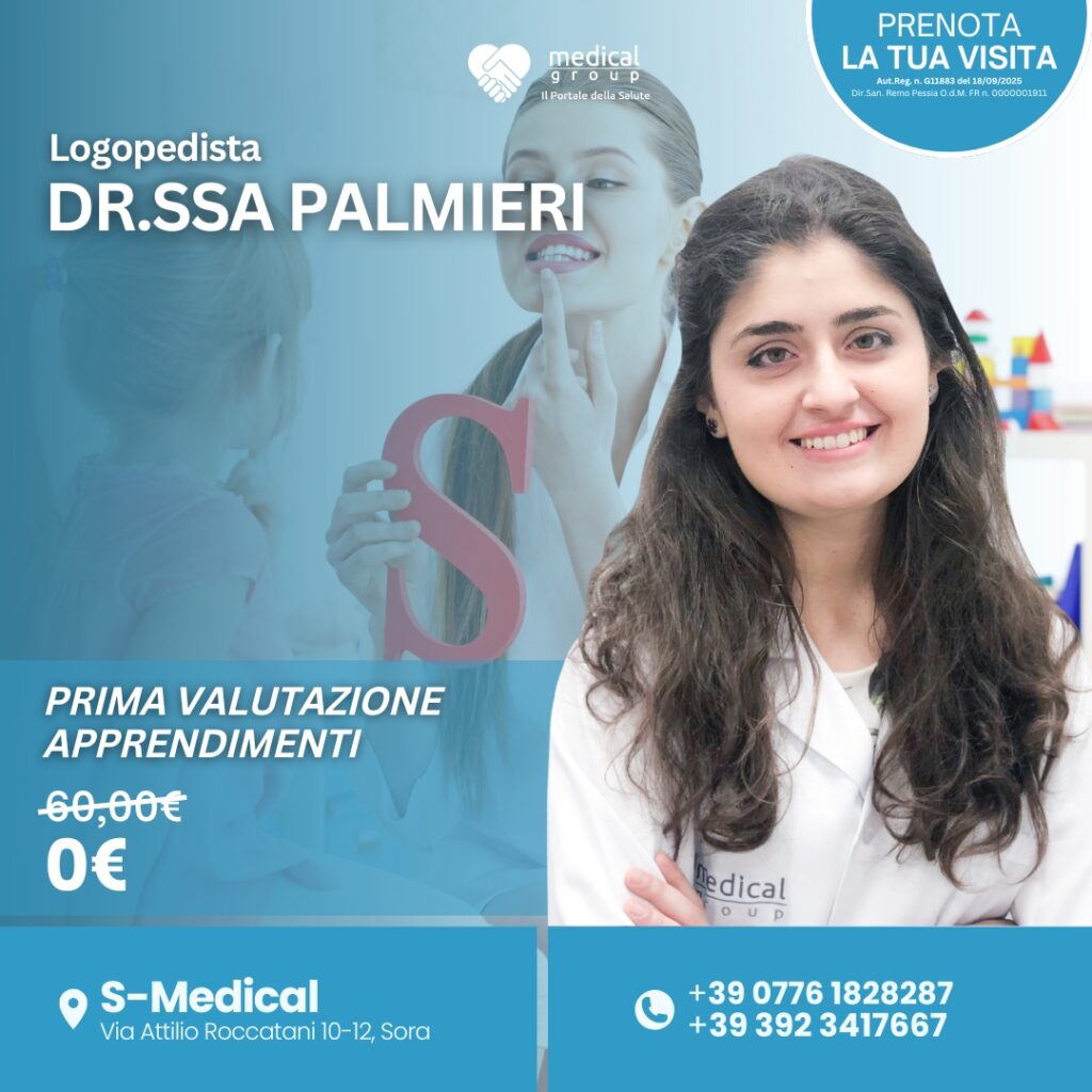 Tariffe del Mese Centro Multiservizi Riabilitativo Pediatrico S-Medical DR.ssa palmieri prima valutazione logopedica (2)