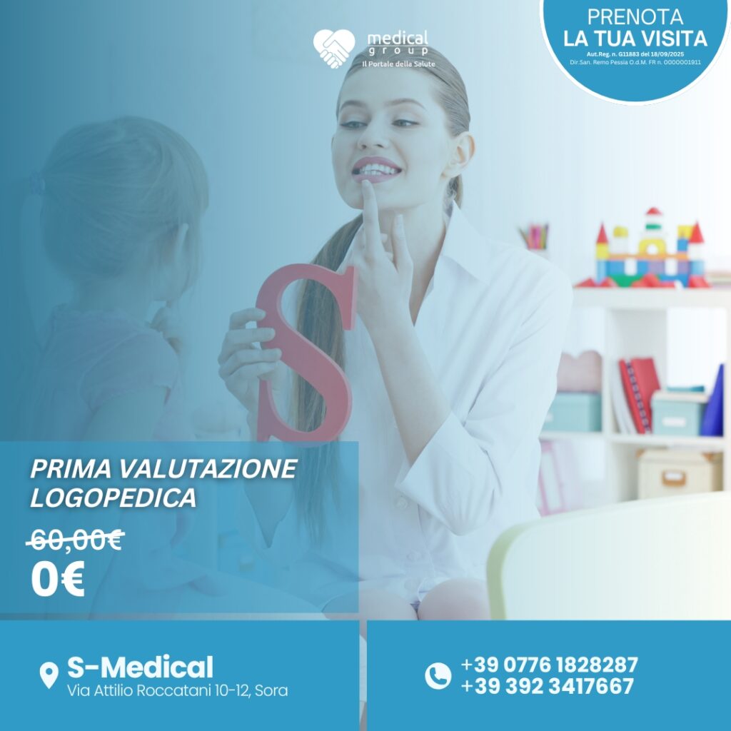 Tariffe del Mese Centro Multiservizi Riabilitativo Pediatrico S-Medical prima valutazione logopedica