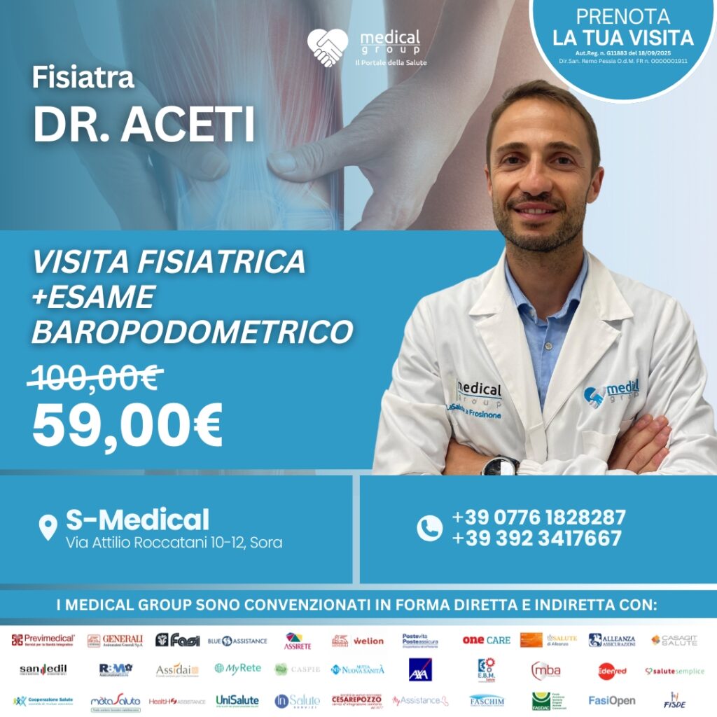 Tariffe del Mese Poliambulatorio S-Medical Sora VISITA FISIATRICA + ESAME BAROPODOMETRICO DR. ACETI (2)