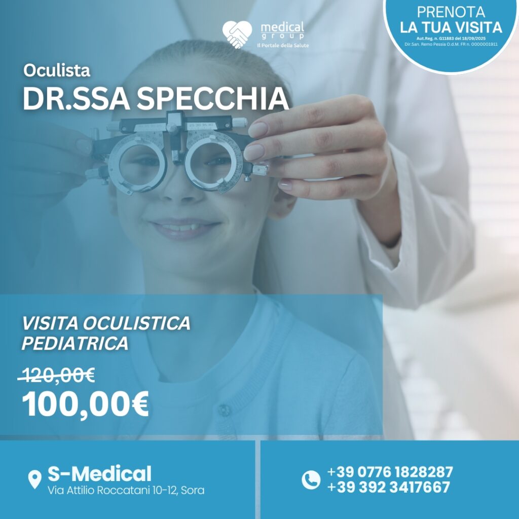 Tariffe del Mese Poliambulatorio Pediatrico S-Medical DR.ssa specchia visita oculistica pediatrica