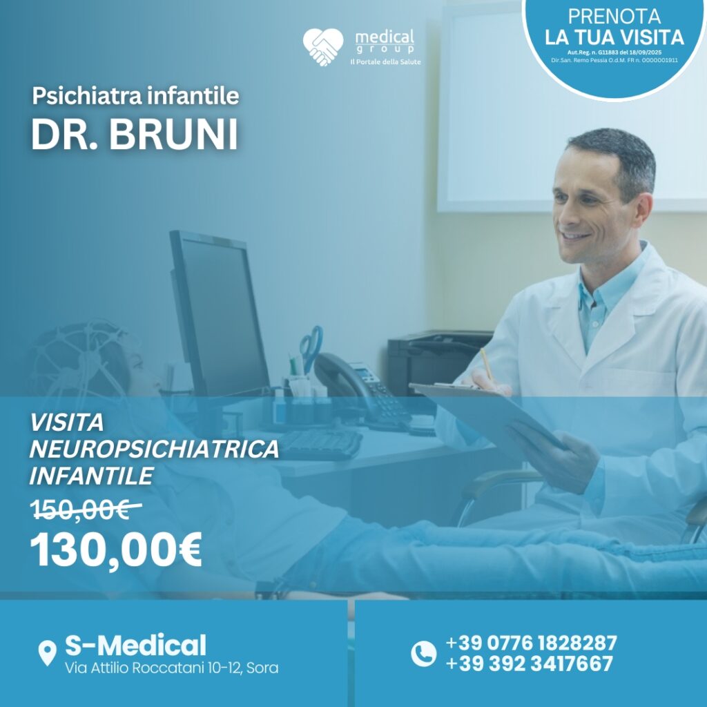 Tariffe del Mese Poliambulatorio Pediatrico S-Medical VISITA NEUROPSICHIATRICA INFANTILE DR. bruni