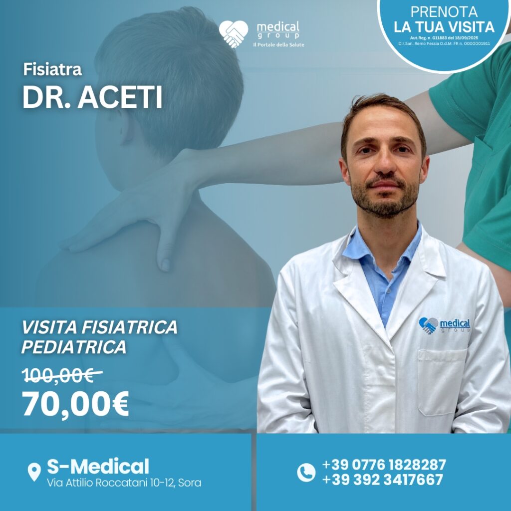 Tariffe del Mese Poliambulatorio Pediatrico S-Medical VISITA fisiatrica pediatrica DR. aceti