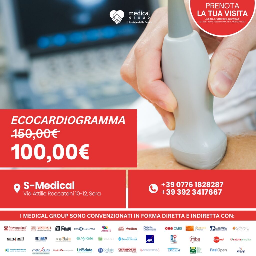 Tariffe del Mese Poliambulatorio S-Medical ECOCARDIOGRAMMA O ECODOPPLER CARDIACO