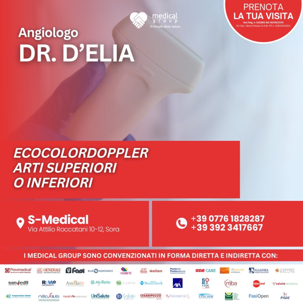 Tariffe del Mese Poliambulatorio S-Medical ECOCOLORDOPPLER ARTI SUPERIORI O INFERIORI - DOTTOR D'ELIA