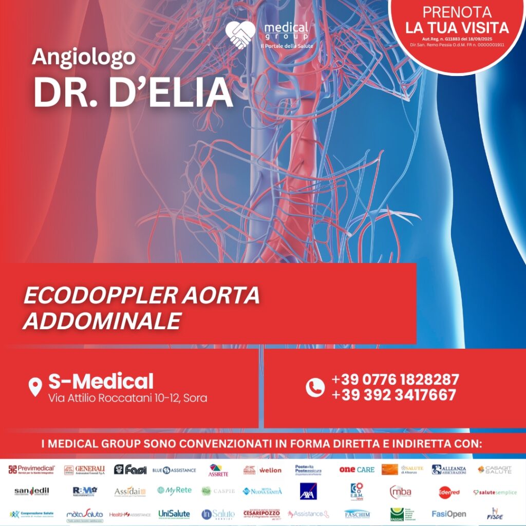 Tariffe del Mese Poliambulatorio S-Medical ECODOPPLER AORTA ADDOMINALE - DOTTOR D'ELIA