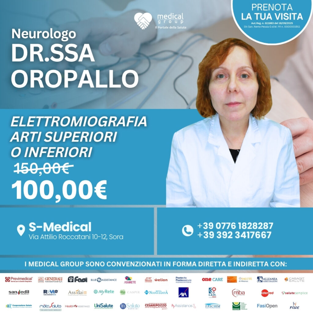 Tariffe del Mese Poliambulatorio S-Medical Sora ELETTROMIOGRAFIA ARTI SUPERIORI O INFERIORI - Dr.ssa Oropallo (2)