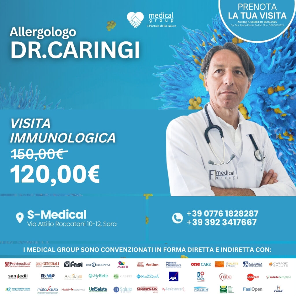 Tariffe del Mese Poliambulatorio S-Medical Sora Visita Immunologica - Dr.Caringi