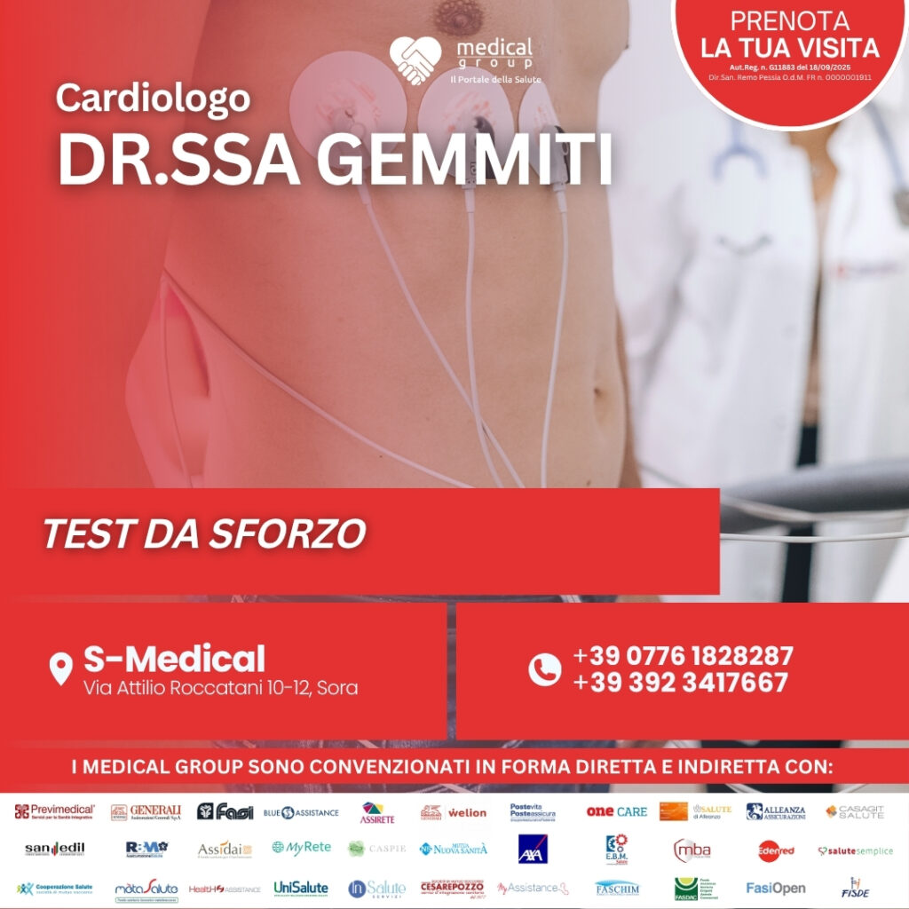 Tariffe del Mese Poliambulatorio S-Medical TEST DA SFORZO DOTT.SSA GEMMITI