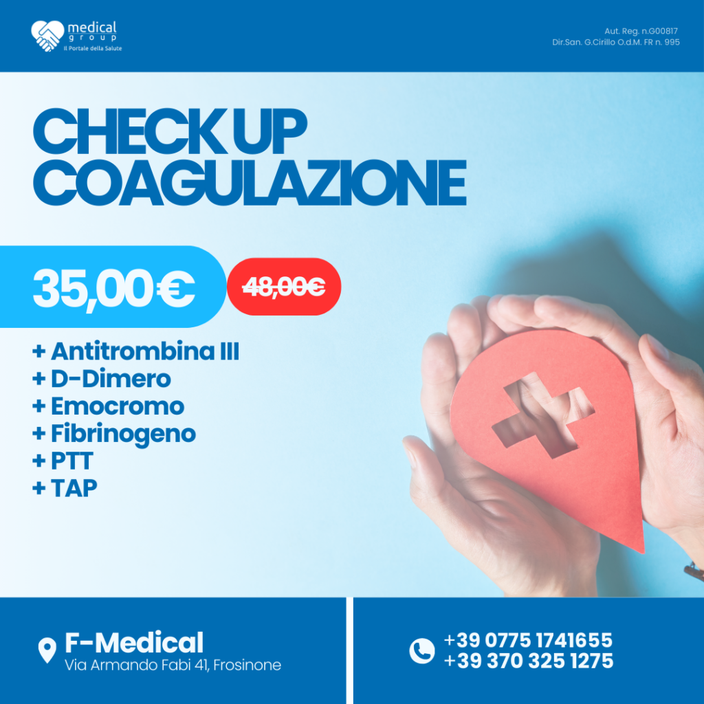 S-MEDICAL PROMO PACCHETTI ANALISI - Check Up Coagulazione