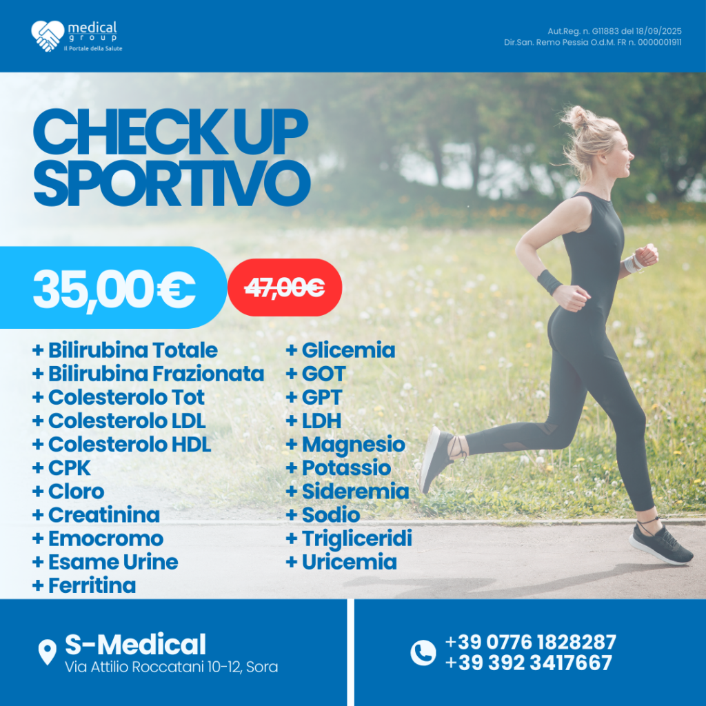 S-MEDICAL PROMO PACCHETTI ANALISI - Check Up Sportivo