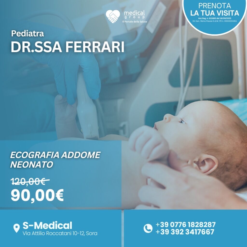 Tariffe del Mese Poliambulatorio Pediatrico S-Medical ecografia addome neonato DR.ssa Ferrari