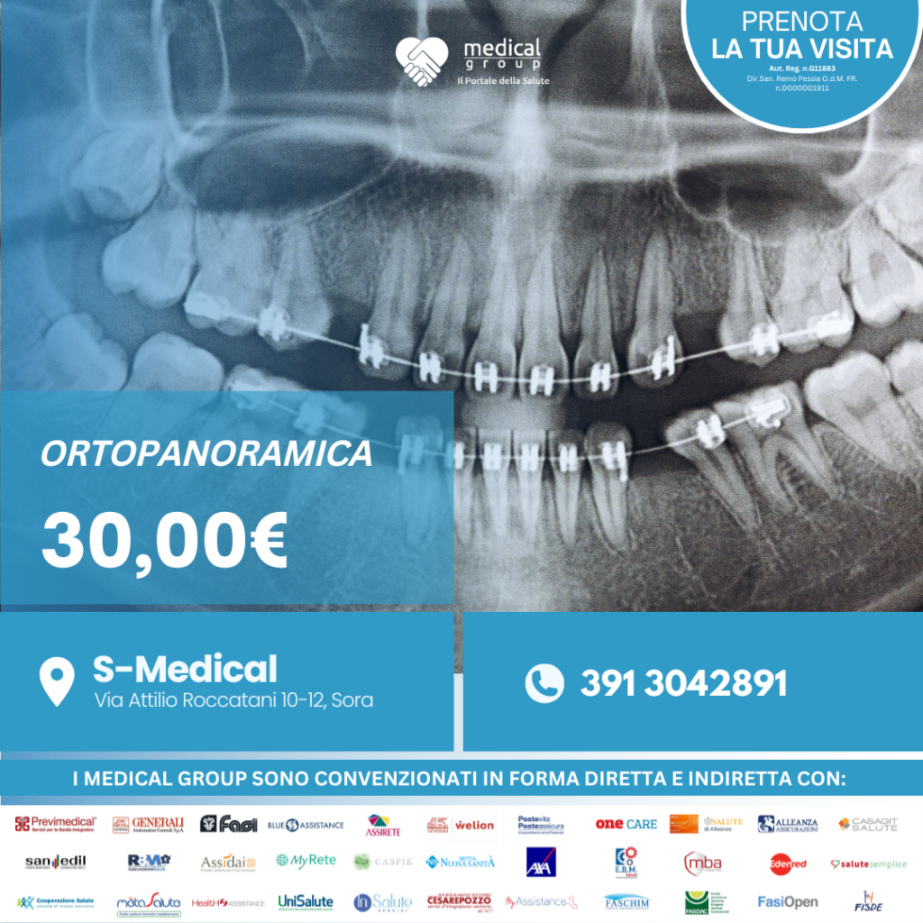 Tariffe del Mese Poliambulatorio S-Medical Sora ORTOPANORAMICA