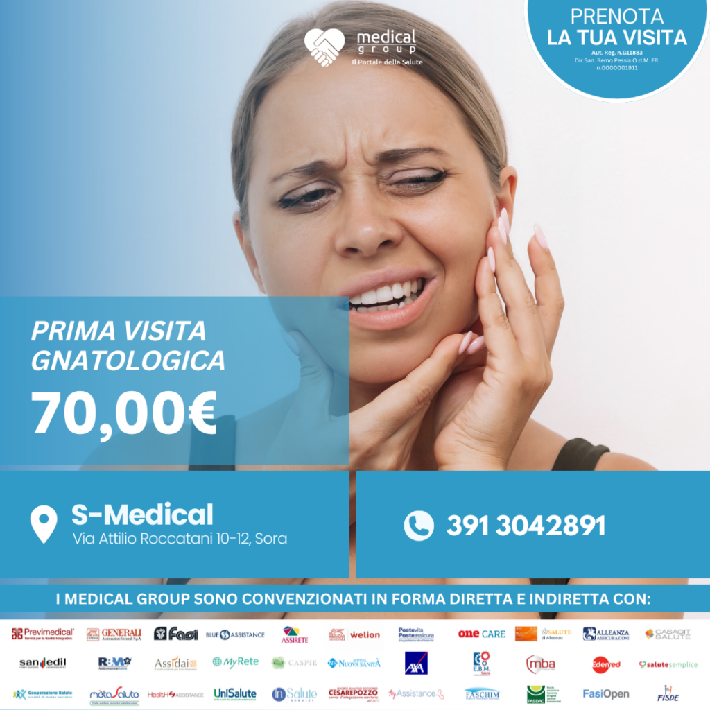Tariffe del Mese Poliambulatorio S-Medical Sora PRIMA VISITA GNATOLOGICA