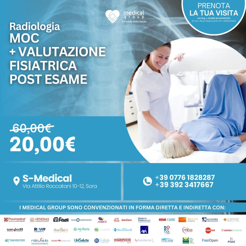 S-MEDICAL PROMO MOC + VALUTAZIONE FISIATRICA POST ESAME QUADRATA