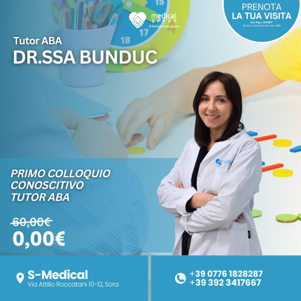 Tariffe del Mese Centro Multiservizi Riabilitativo Pediatrico S-Medical DR.SSA polisena VALUTAZIONE ABA