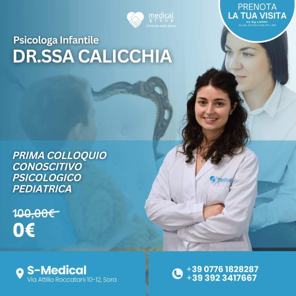 Tariffe del Mese Centro Multiservizi Riabilitativo Pediatrico S-Medical PRIMA VALUTAZIONE PSICOLOGIA PEDIATRICA DR.ssa CALICCHIA
