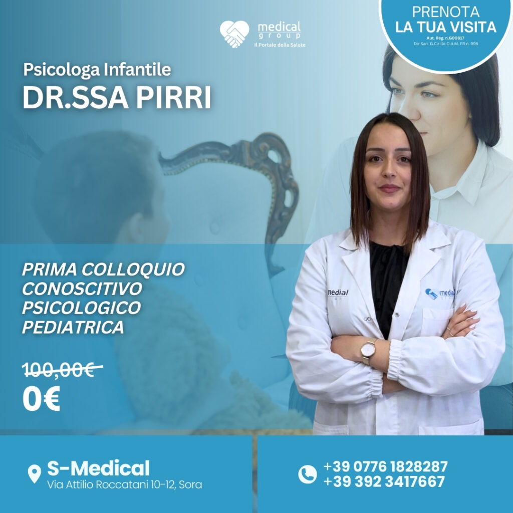 Tariffe del Mese Centro Multiservizi Riabilitativo Pediatrico S-Medical PRIMA VALUTAZIONE PSICOLOGIA PEDIATRICA DR.ssa pirri