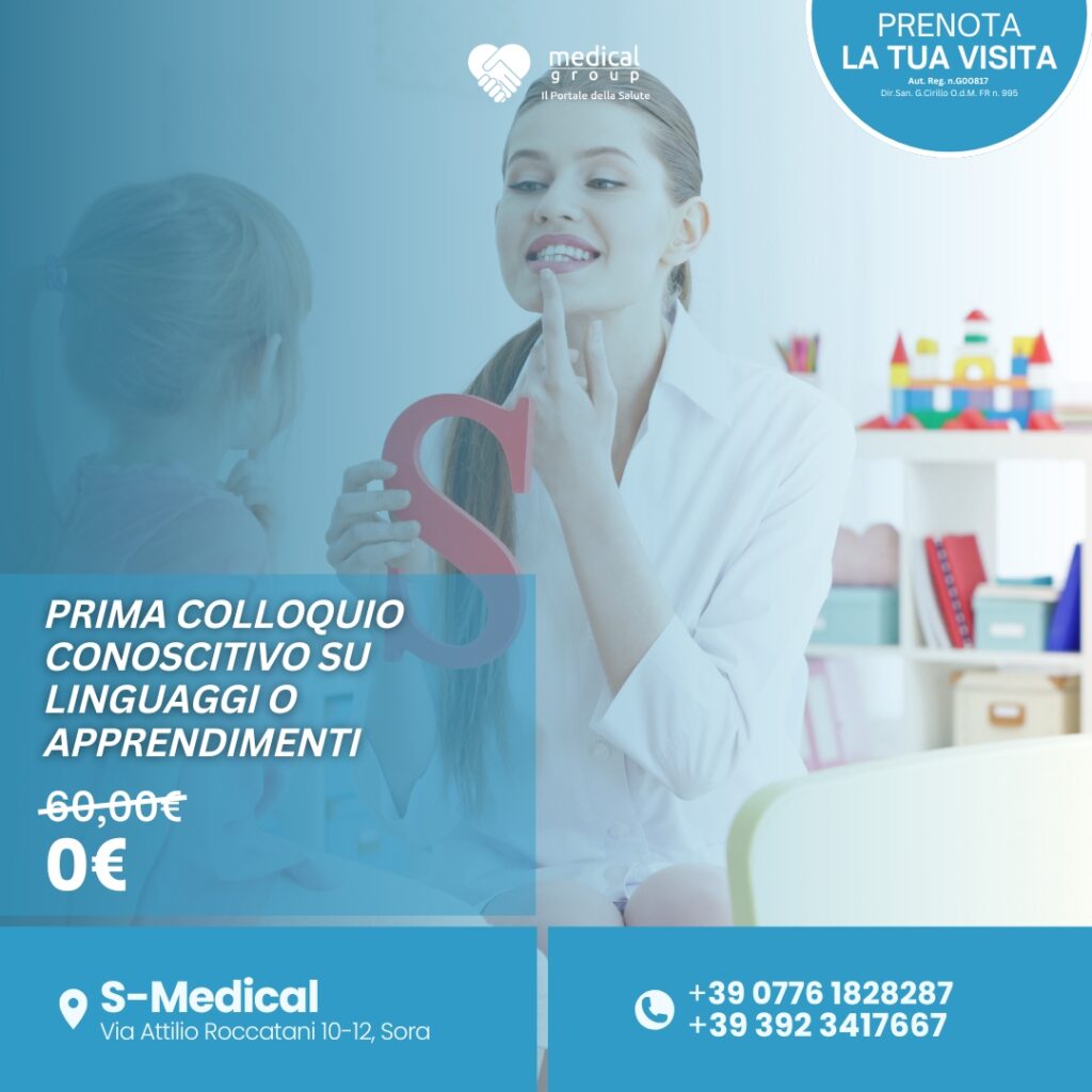 Tariffe del Mese Centro Multiservizi Riabilitativo Pediatrico S-Medical prima valutazione logopedica