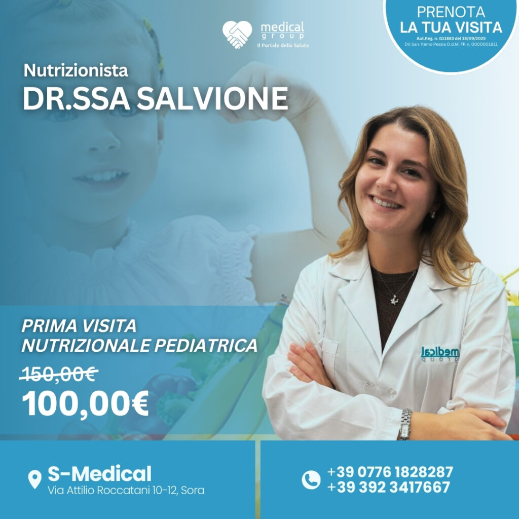 Tariffe del Mese Poliambulatorio Pediatrico S-Medical PRIMA VISITA NUTRIZIONALE infantile DR.ssa salvione