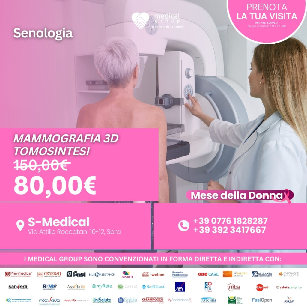 Tariffe del Mese Poliambulatorio S-Medical Sora MAMMOGRAFIA 3D TOMOSINTESI