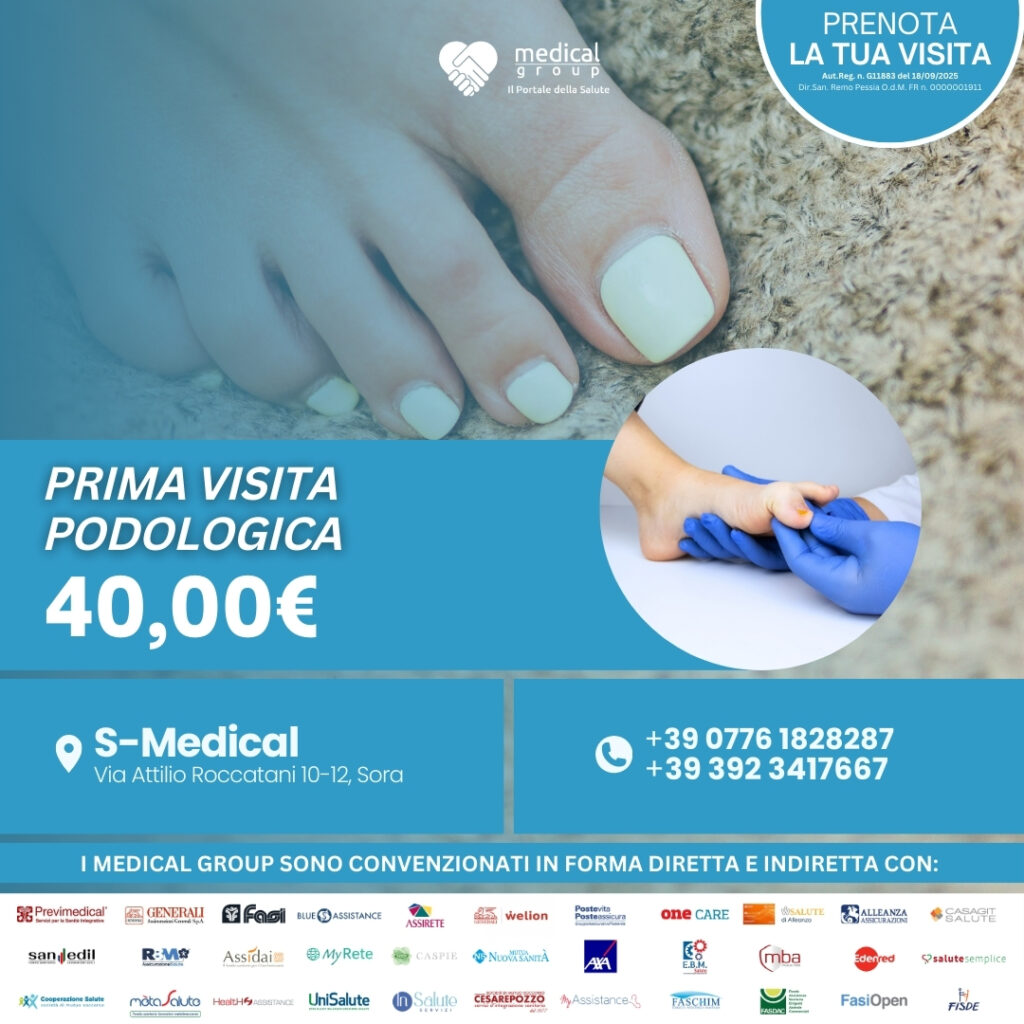 Tariffe del Mese Poliambulatorio S-Medical Sora Prima Visita Podologica