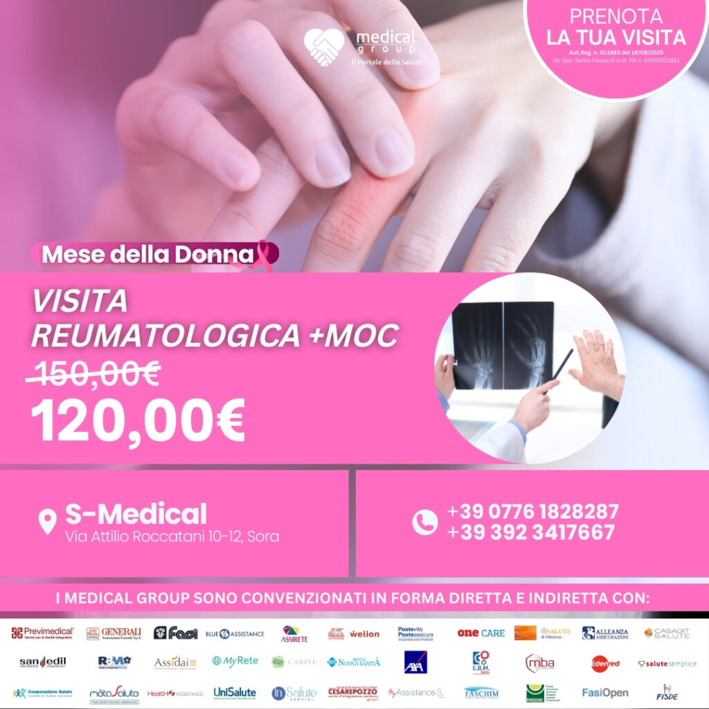 Tariffe del Mese Poliambulatorio S-Medical Sora Visita Reumatologica