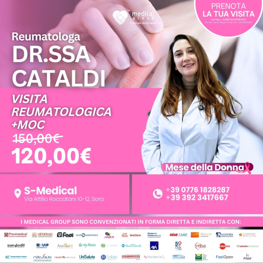 Tariffe del Mese Poliambulatorio S-Medical Sora Visita Reumatologica - Dr.ssa Caraldi