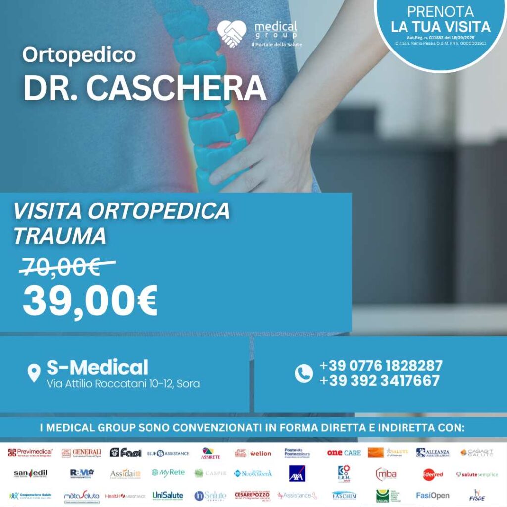 Tariffe del Mese Poliambulatorio F-Medical Frosinone VISITA ORTOPEDICA DOTT. caschera