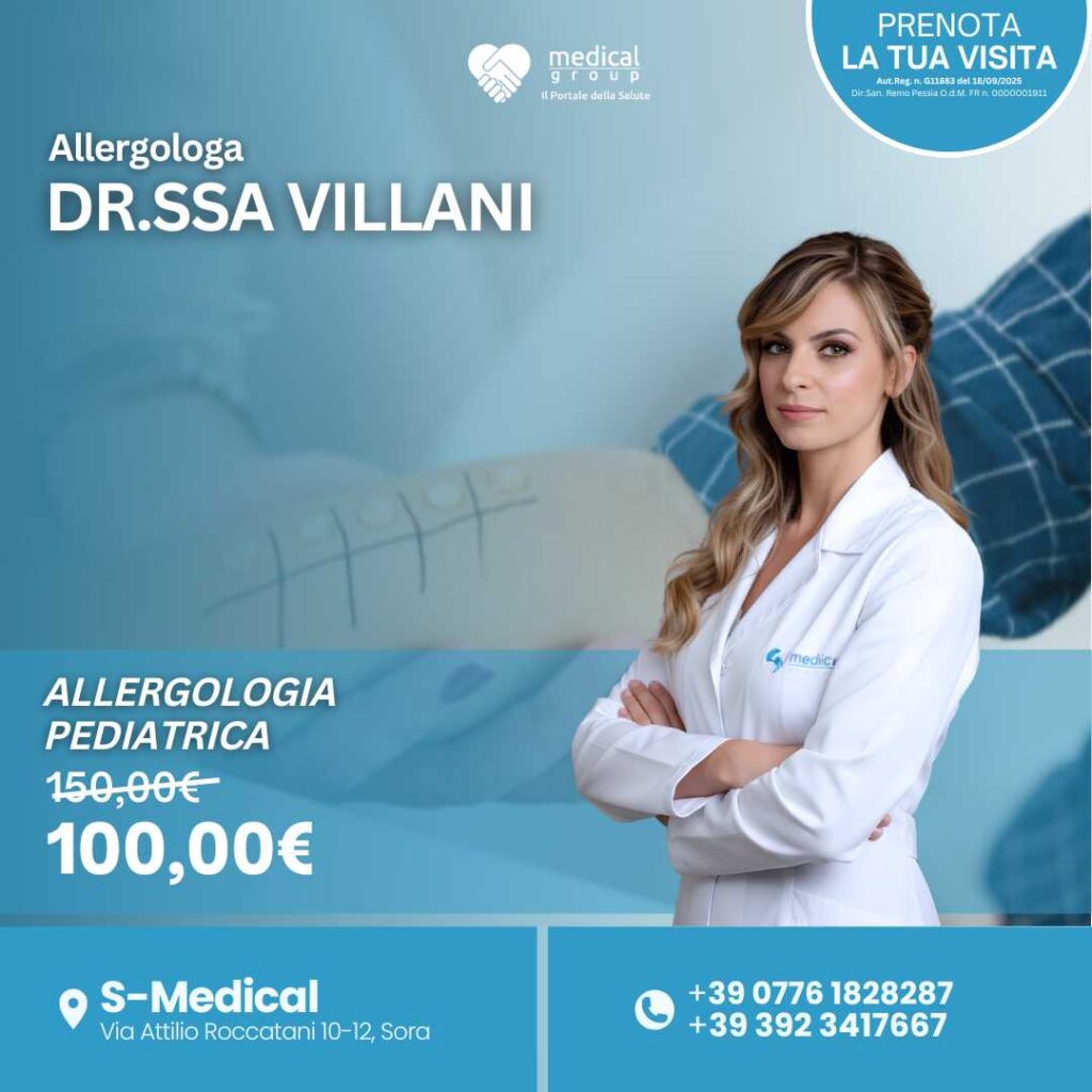 Tariffe del Mese Poliambulatorio Pediatrico S-Medical allergologia PEDIATRICA DR.ssa villani
