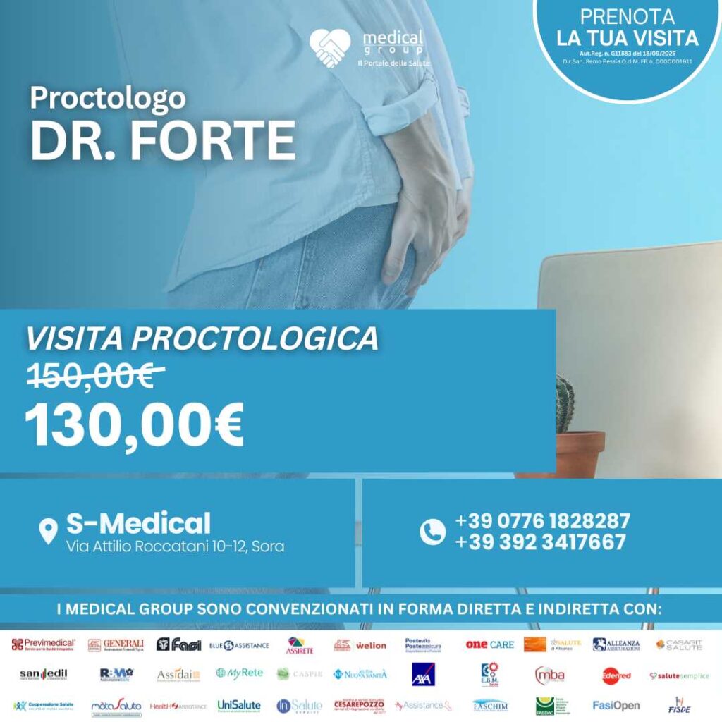 Tariffe del Mese Poliambulatorio S-Medical Sora Visita Proctologica - Dr. Forte