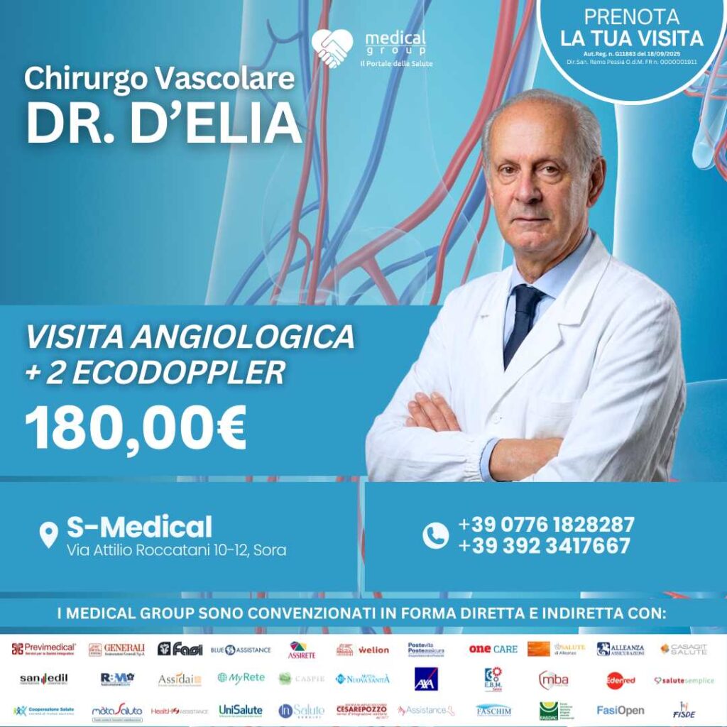 Tariffe del Mese Poliambulatorio S-Medical Sora Visita angiologica + 2 ecodoppler