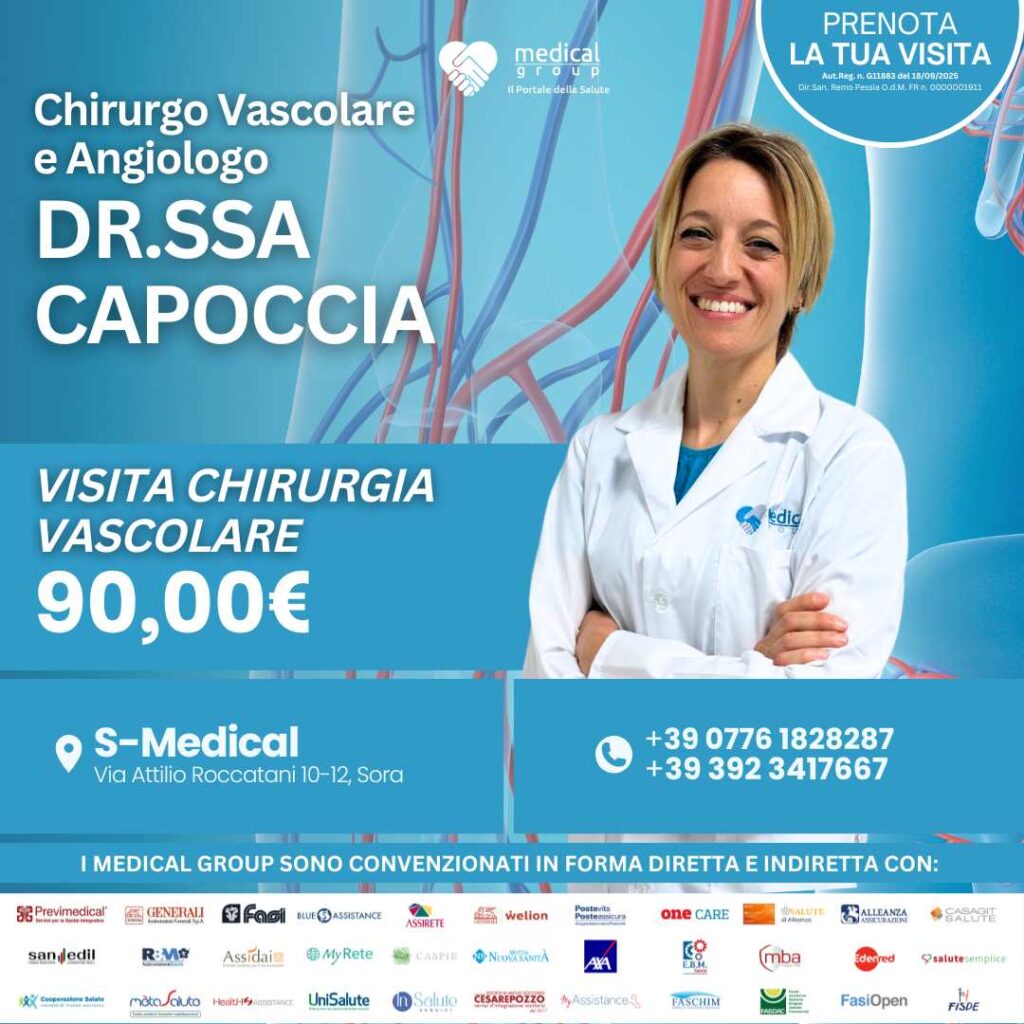 Tariffe del Mese Poliambulatorio S-Medical Sora Visita angiologica - DR.ssa capoccia