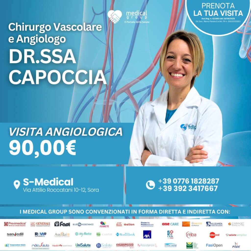 Tariffe del Mese Poliambulatorio S-Medical Sora Visita angiologica - DR.ssa capoccia