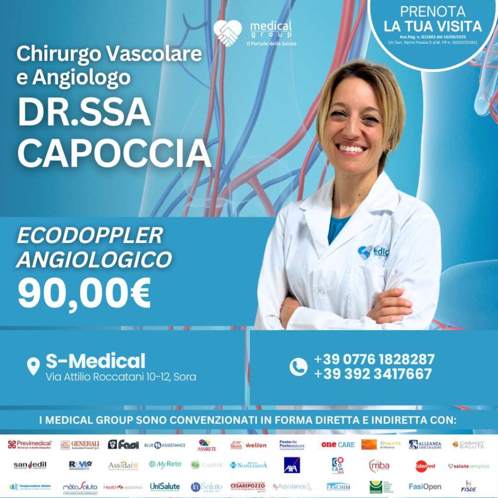 Tariffe del Mese Poliambulatorio S-Medical Sora Ecodoppler angiologico - DR.ssa capoccia